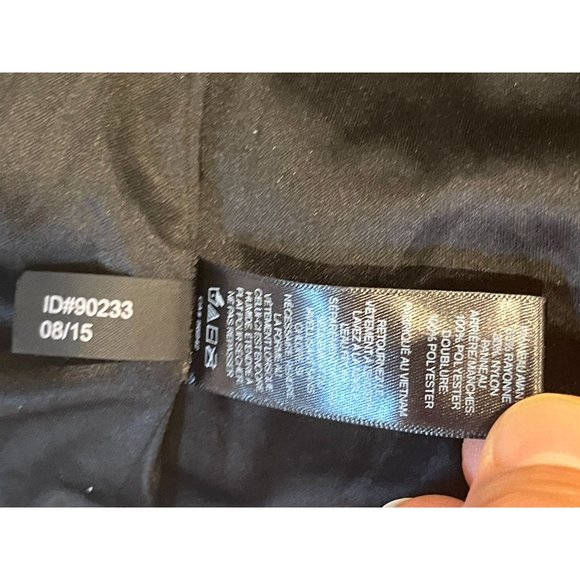 Express Women Velvet Burnout Deep V-Back Long Sleeve Dress Geometric Black SZ XS - Picture 10 of 10